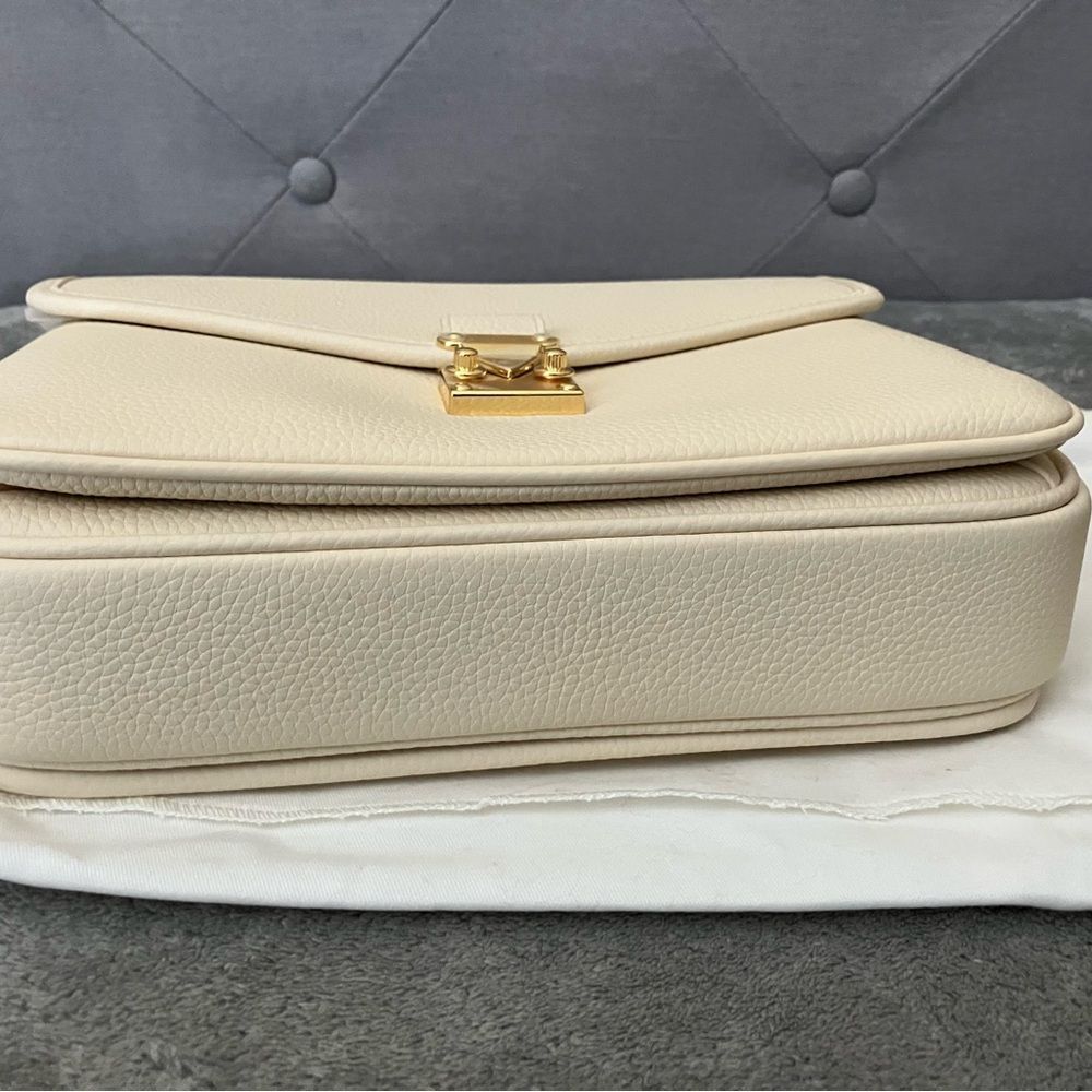 NWT DUYP Paris 15 Satchel Bag in Buttercream - Picture 7 of 9